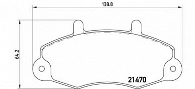 BREMBO p24032 -  Комплект тормозных колодок, дисковый тормоз