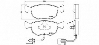 BREMBO p24035 -  Комплект тормозных колодок, дисковый тормоз