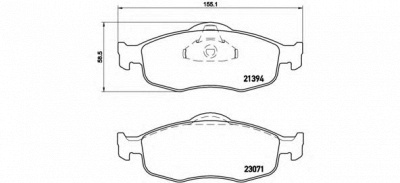 BREMBO p24037 -  Комплект тормозных колодок, дисковый тормоз