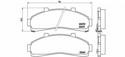 BREMBO p24041 -  Комплект тормозных колодок, дисковый тормоз