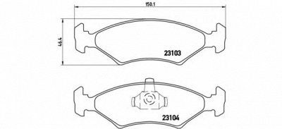 BREMBO p24043 -  Комплект тормозных колодок, дисковый тормоз