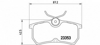 BREMBO p24047 -  Комплект тормозных колодок, дисковый тормоз