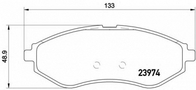 BREMBO p24048 -  Комплект тормозных колодок, дисковый тормоз