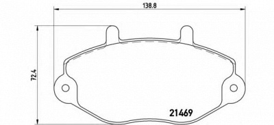 BREMBO p24050 -  Комплект тормозных колодок, дисковый тормоз