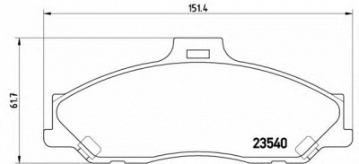 BREMBO p24051 -  Комплект тормозных колодок, дисковый тормоз