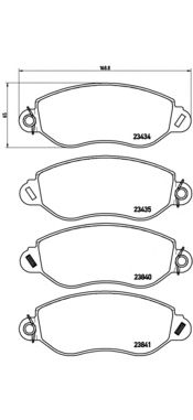 BREMBO p24053 -  Комплект тормозных колодок, дисковый тормоз