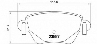 BREMBO p24059 -  Комплект тормозных колодок, дисковый тормоз