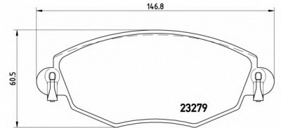 BREMBO p24060 -  Комплект тормозных колодок, дисковый тормоз
