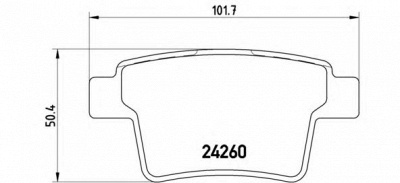BREMBO p24063 -  Комплект тормозных колодок, дисковый тормоз