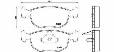 BREMBO p24069 -  Комплект тормозных колодок, дисковый тормоз