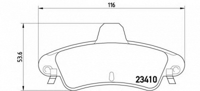 BREMBO p24070 -  Комплект тормозных колодок, дисковый тормоз