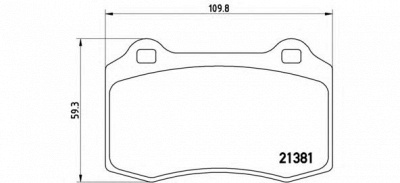 BREMBO p24073 -  Комплект тормозных колодок, дисковый тормоз