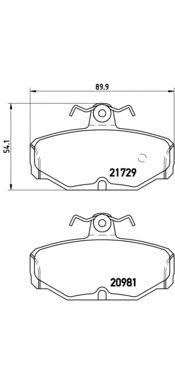 BREMBO p24079 -  Комплект тормозных колодок, дисковый тормоз