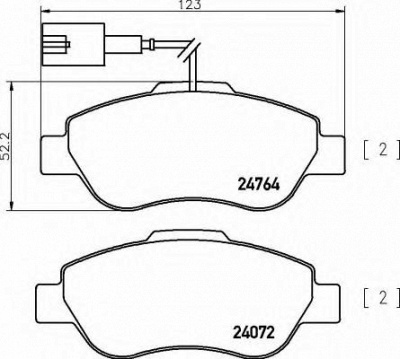 BREMBO p24150 -  Комплект тормозных колодок, дисковый тормоз