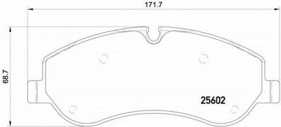 BREMBO p24152 -  Комплект тормозных колодок, дисковый тормоз