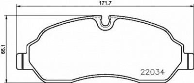 BREMBO p24171 -  Комплект тормозных колодок, дисковый тормоз