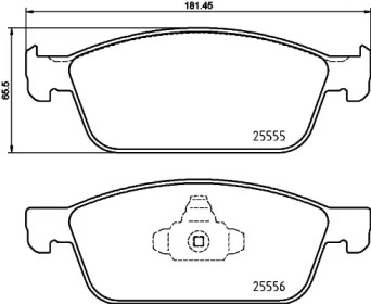 BREMBO p24199 -  Комплект тормозных колодок, дисковый тормоз