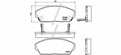 BREMBO p28013 -  Комплект тормозных колодок, дисковый тормоз