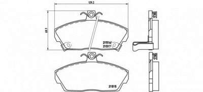 BREMBO p28020 -  Комплект тормозных колодок, дисковый тормоз
