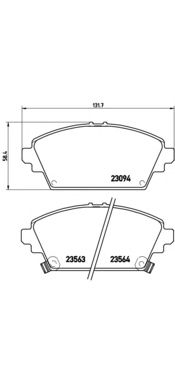 BREMBO p28029 -  Комплект тормозных колодок, дисковый тормоз