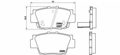 BREMBO p28040 -  Комплект тормозных колодок, дисковый тормоз