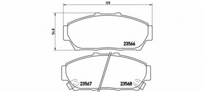 BREMBO p28048 -  Комплект тормозных колодок, дисковый тормоз