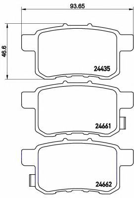 BREMBO p28072 -  Комплект тормозных колодок, дисковый тормоз