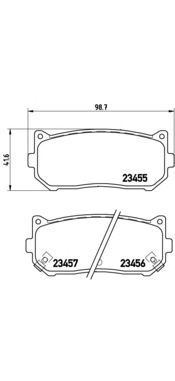 BREMBO p30008 -  Комплект тормозных колодок, дисковый тормоз