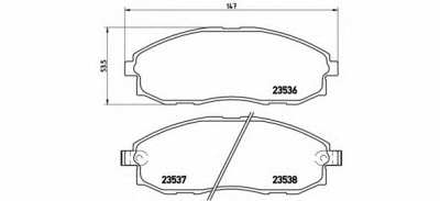 BREMBO p30010 -  Комплект тормозных колодок, дисковый тормоз