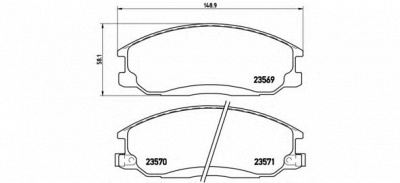 BREMBO p30013 -  Комплект тормозных колодок, дисковый тормоз