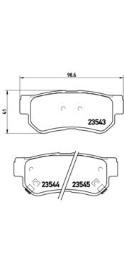 BREMBO p30014 -  Комплект тормозных колодок, дисковый тормоз