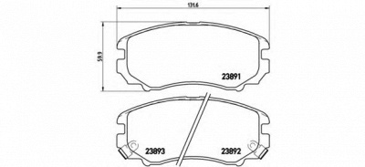BREMBO p30018 -  Комплект тормозных колодок, дисковый тормоз