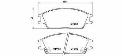 BREMBO p30024 -  Комплект тормозных колодок, дисковый тормоз