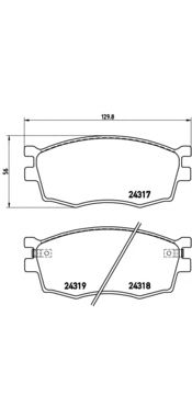 BREMBO p30026 -  Комплект тормозных колодок, дисковый тормоз