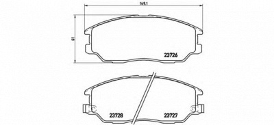 BREMBO p30028 -  Комплект тормозных колодок, дисковый тормоз