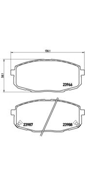 BREMBO p30034 -  Комплект тормозных колодок, дисковый тормоз