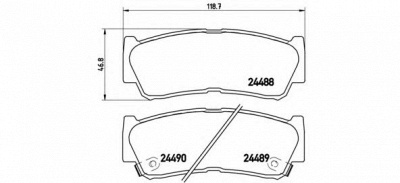 BREMBO p30037 -  Комплект тормозных колодок, дисковый тормоз