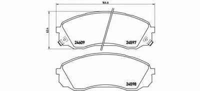 BREMBO p30041 -  Комплект тормозных колодок, дисковый тормоз