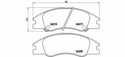 BREMBO p30042 -  Комплект тормозных колодок, дисковый тормоз