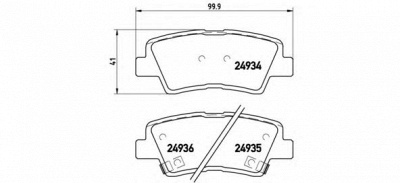 BREMBO p30047 -  Комплект тормозных колодок, дисковый тормоз