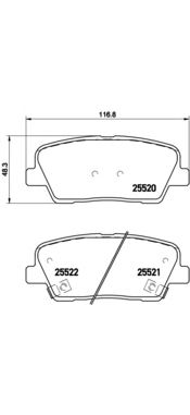 BREMBO p30063 -  Комплект тормозных колодок, дисковый тормоз