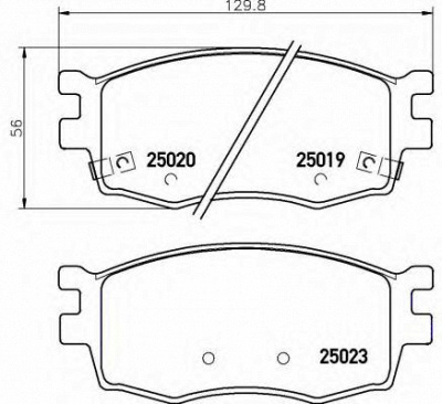 BREMBO p30069 -  Комплект тормозных колодок, дисковый тормоз