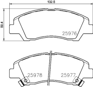 BREMBO p30076 -  Комплект тормозных колодок, дисковый тормоз