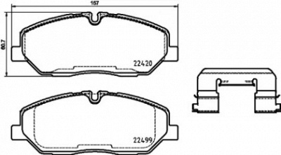 BREMBO p30084 -  Комплект тормозных колодок, дисковый тормоз