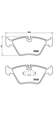 BREMBO p36007 -  Комплект тормозных колодок, дисковый тормоз