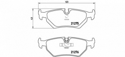 BREMBO p36008 -  Комплект тормозных колодок, дисковый тормоз