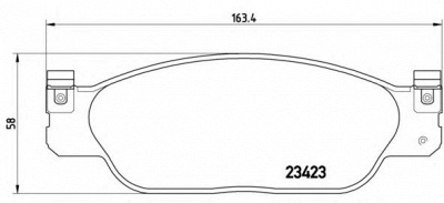 BREMBO p36012 -  Комплект тормозных колодок, дисковый тормоз
