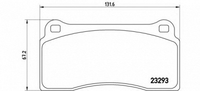 BREMBO p36018 -  Комплект тормозных колодок, дисковый тормоз
