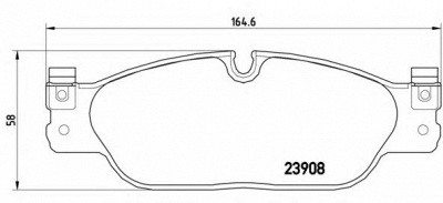 BREMBO p36021 -  Комплект тормозных колодок, дисковый тормоз