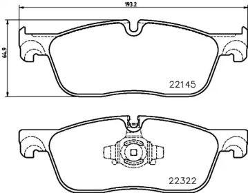 BREMBO p36035 -  Комплект тормозных колодок, дисковый тормоз